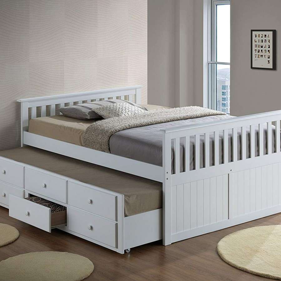 Nếu không gian phòng ngủ trong nhà bạn hạn chế, thì mẫu giường kéo sẽ là sự lựa chọn lý tưởng