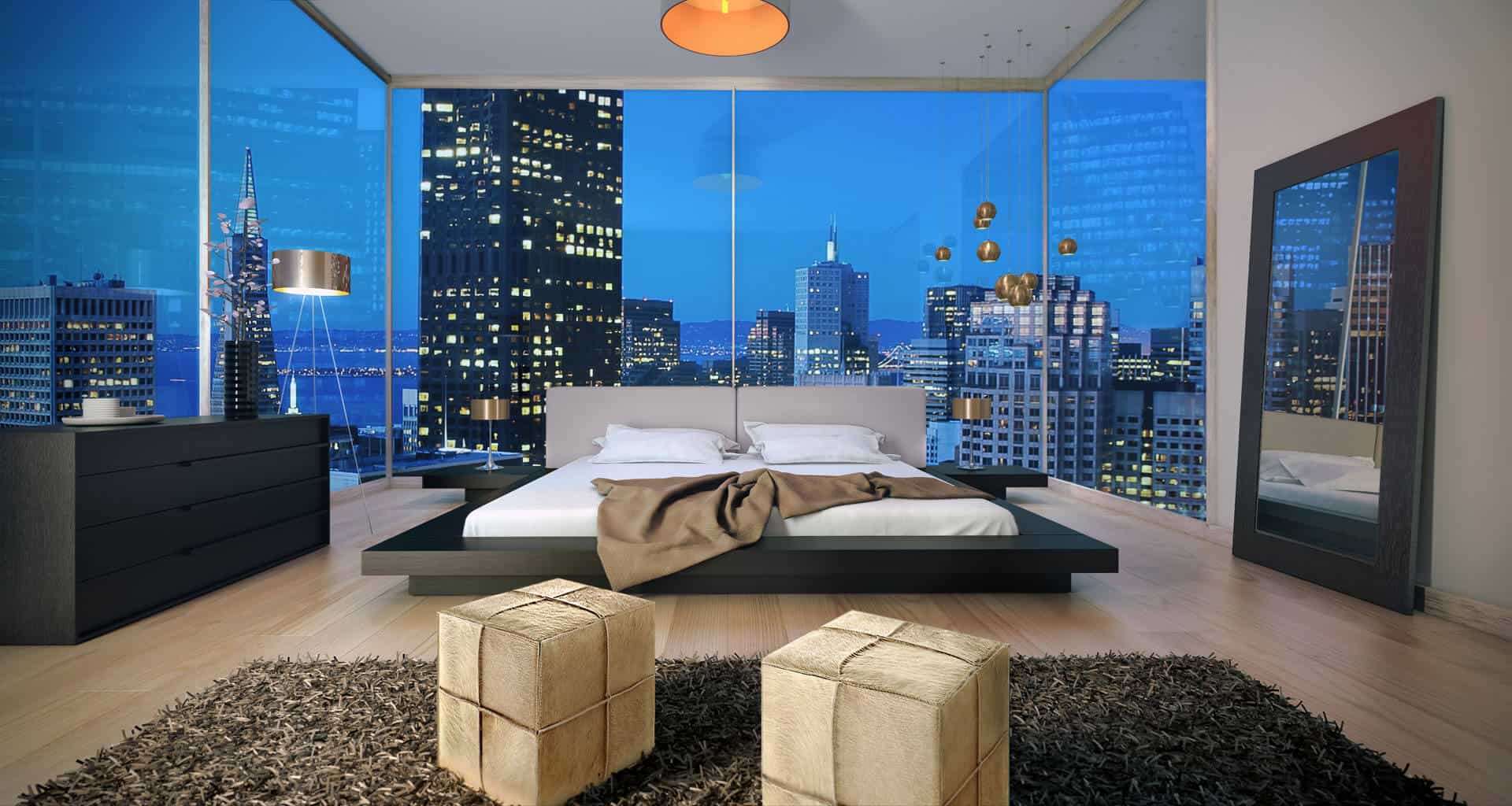 Phòng ngủ giường bệt giúp mang lại cảm giác truyền thống giữa phố thị tấp tập chen chúc Phòng ngủ giường bệt giúp mang lại cảm giác truyền thống giữa phố thị tấp tập chen chúc