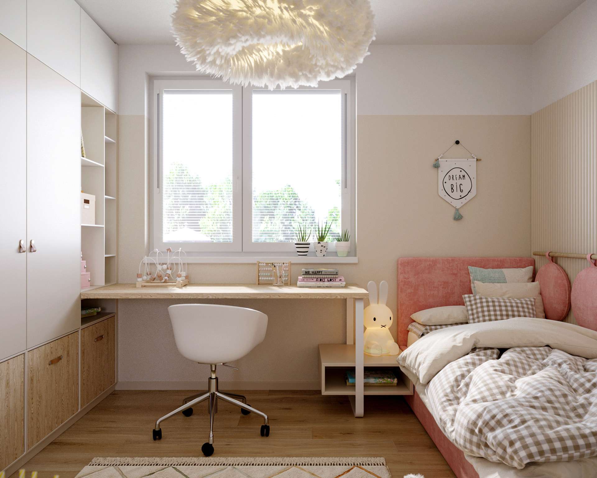 Mẫu 27: Luôn tận dụng ánh sáng từ cửa sổ để phòng ngủ bé thêm ấn tượng Mẫu 27: Luôn tận dụng ánh sáng từ cửa sổ để phòng ngủ bé thêm ấn tượng