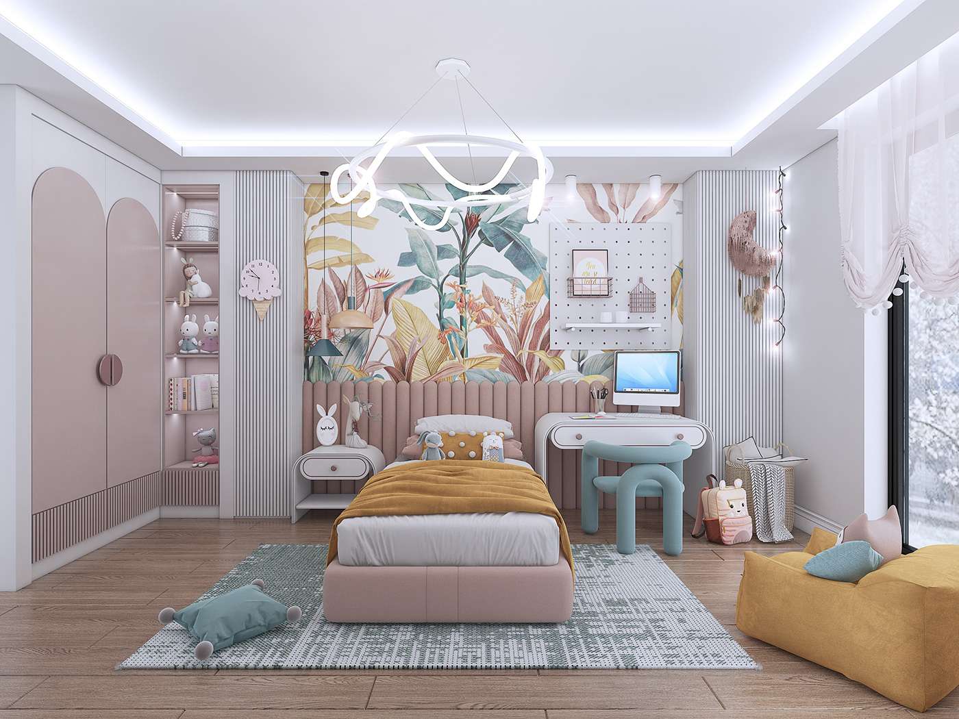 Mẫu 28: Phối màu sắc sặc sỡ nhưng ấn tượng, lạ mắt cho phòng ngủ bé gái 15 tuổi Mẫu 28: Phối màu sắc sặc sỡ nhưng ấn tượng, lạ mắt cho phòng ngủ bé gái 15 tuổi