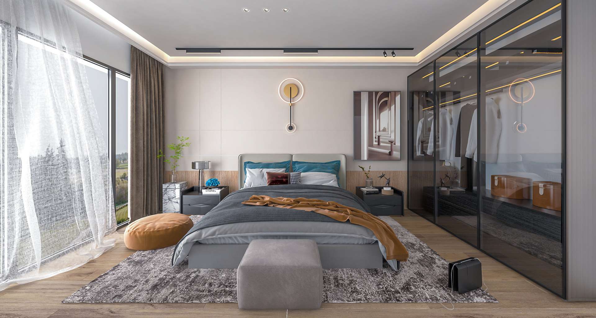 Giường có thể được thiết kế đơn giản nhưng tinh tế, làm nổi bật điểm nhấn cho phòng ngủ