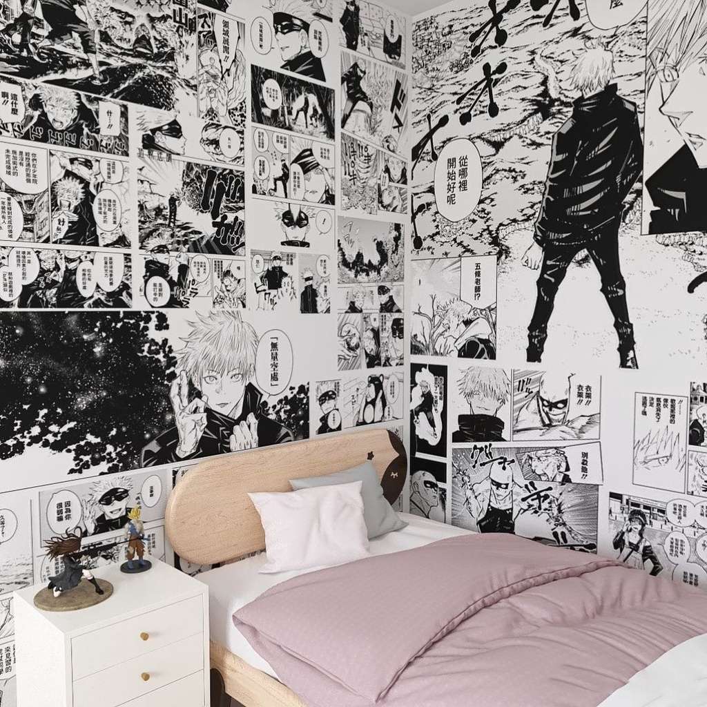 Giấy dán tường là phương pháp đơn giản nhất để xây dựng phòng ngủ anime