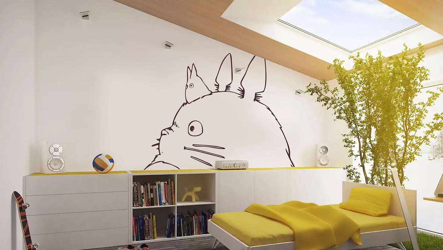 Mẫu phòng ngủ anime tươi sáng, ấm áp lấy cảm hứng từ nhân vật Totoro.