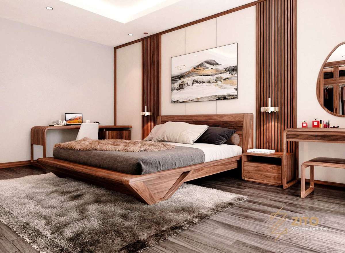 Chất liệu gỗ cho giường ngủ không chỉ tạo nên một nguồn năng lượng tuyệt vời mà còn mang đến sự ổn định cho không gian nghỉ ngơi.