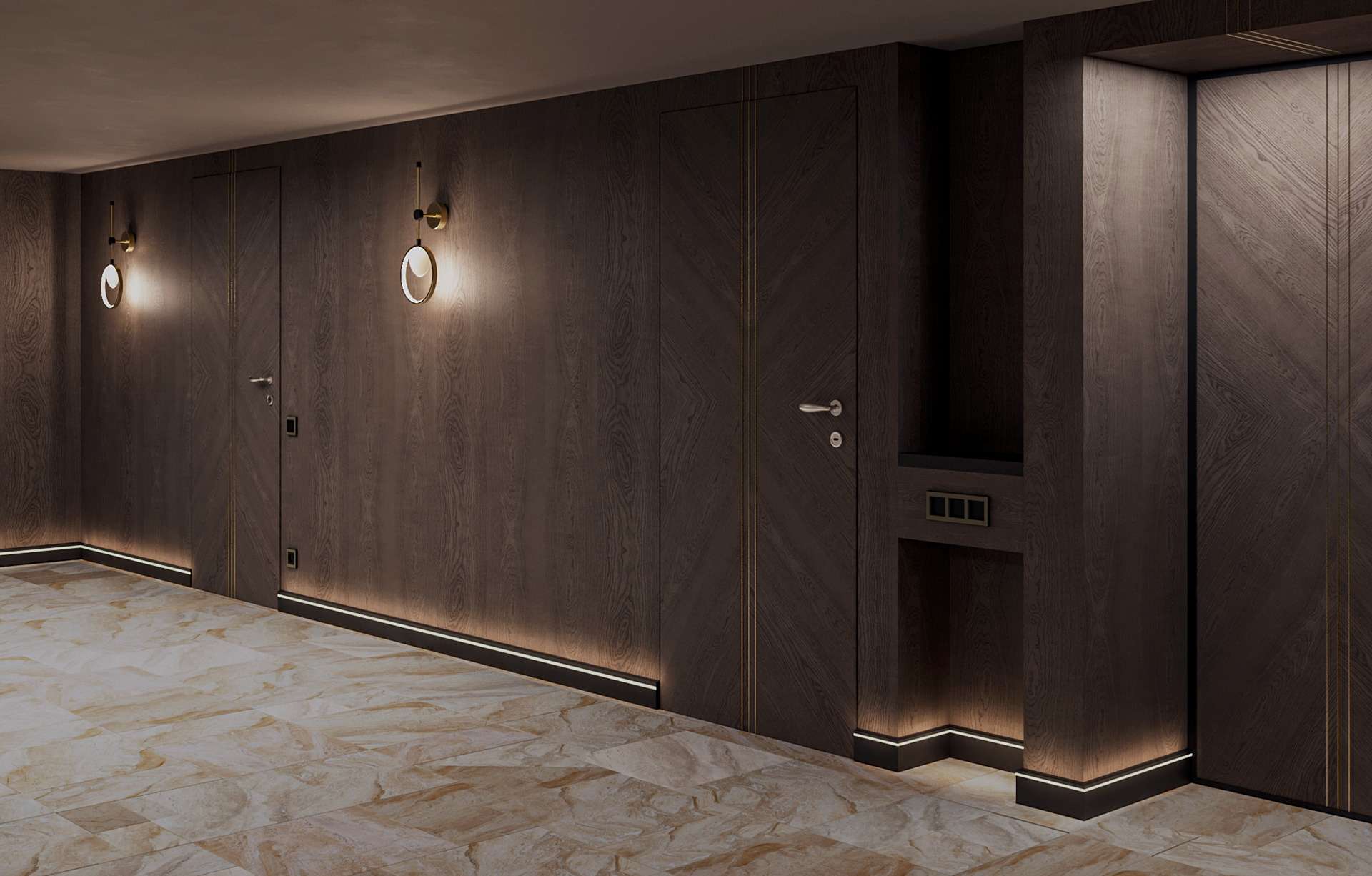 Hệ thống cửa làm bằng gỗ Laminate sang trọng, thẩm mỹ Hệ thống cửa làm bằng gỗ Laminate sang trọng, thẩm mỹ