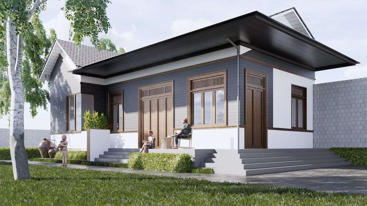 Sự đơn giản và mạnh mẽ của màu Xám Ghi làm nổi bật vẻ đẹp của ngôi nhà. Sự đơn giản và mạnh mẽ của màu Xám Ghi làm nổi bật vẻ đẹp của ngôi nhà.