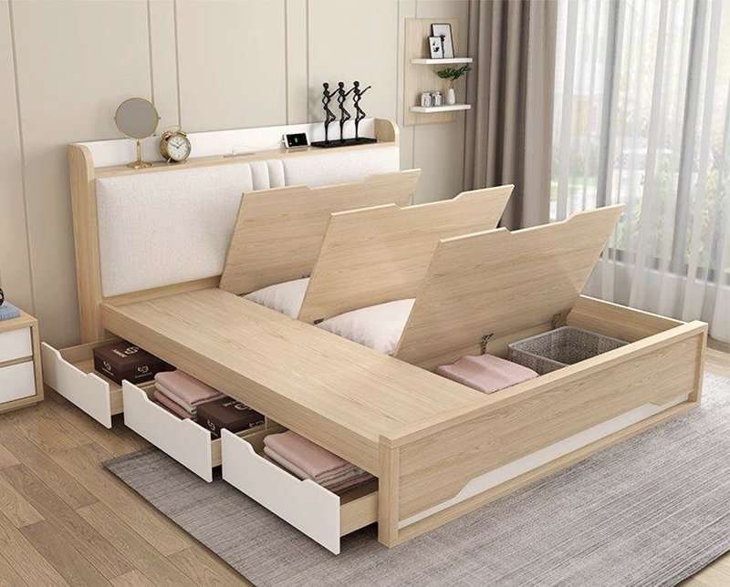 Thiết kế phòng ngủ nhỏ thông minh với giường ngủ kết hợp tủ đựng đồ