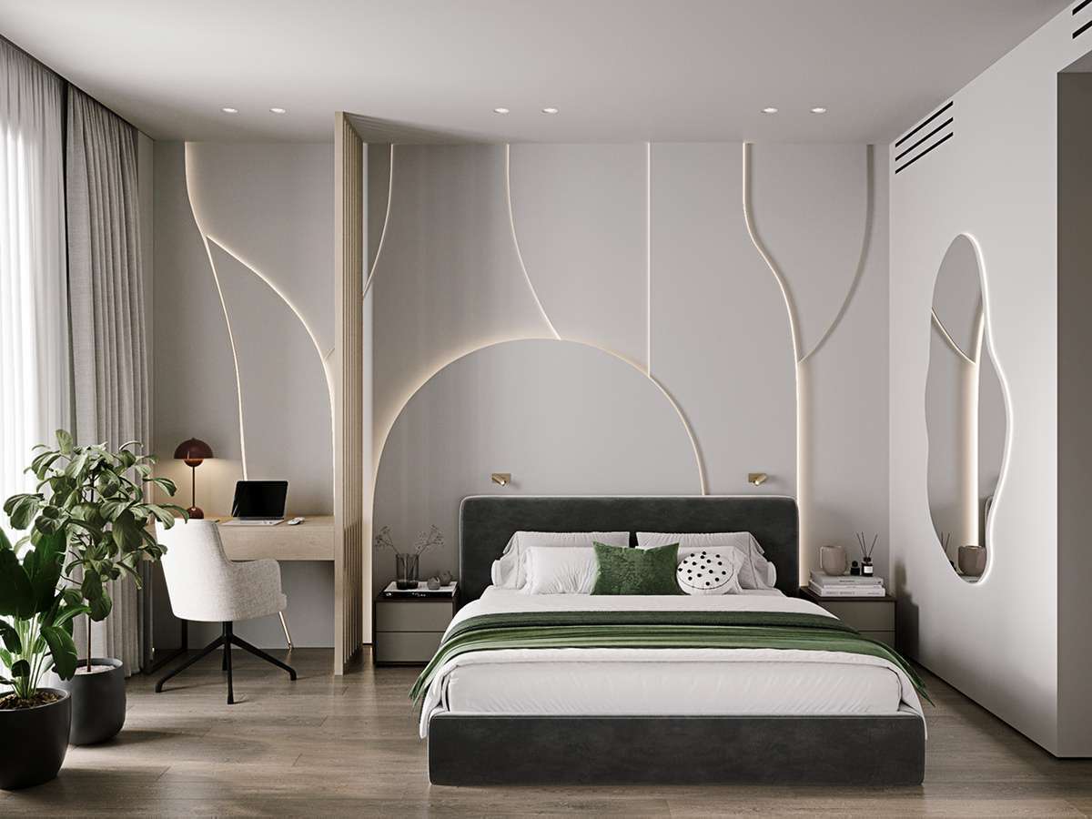 Không gian phòng ngủ 30m2 với nội thất gỗ xoan đào Không gian phòng ngủ 30m2 với nội thất gỗ xoan đào