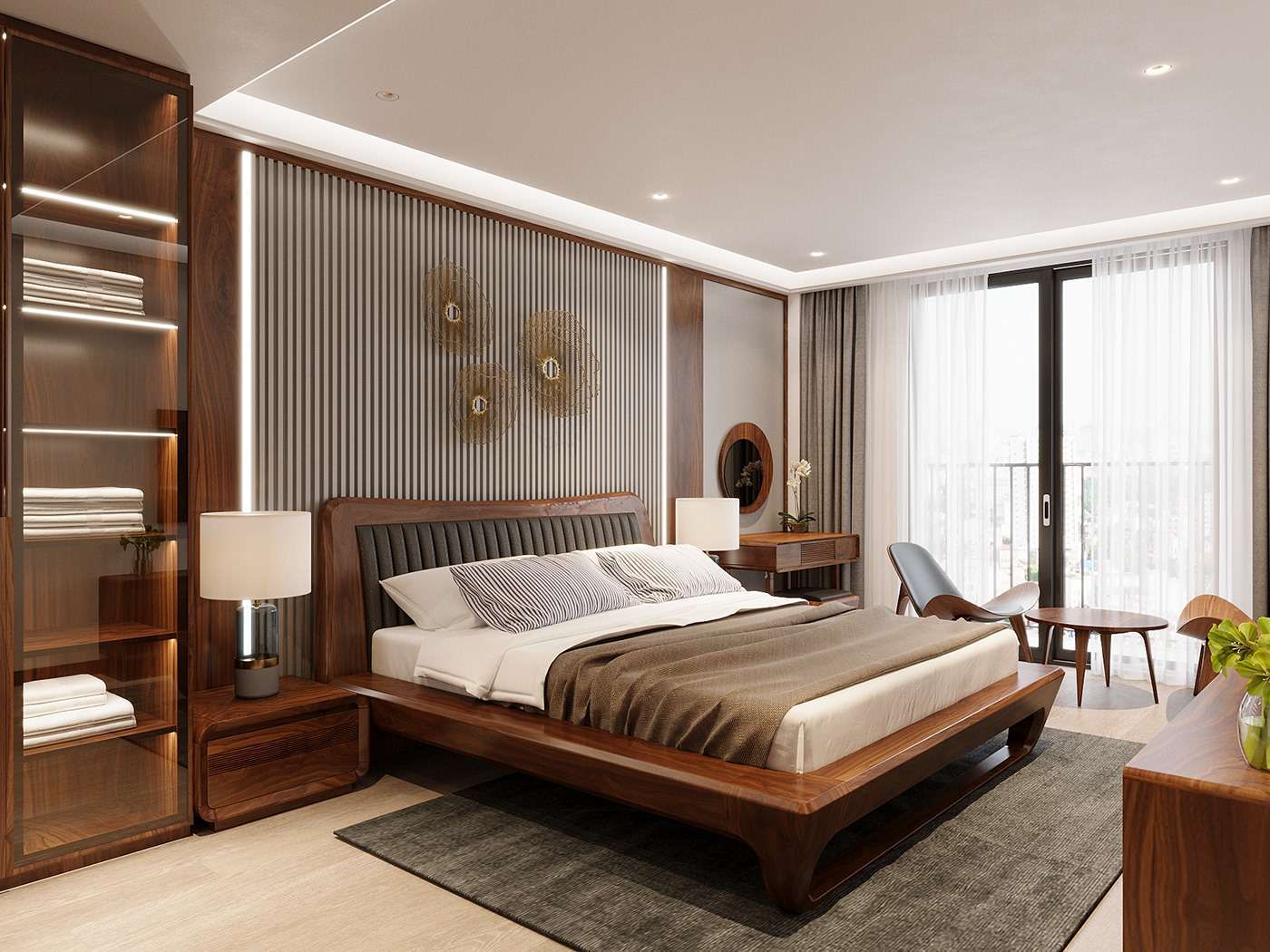 Không gian phòng ngủ 30m2 nhẹ nhàng tinh tế với các đồ nội thất gỗ tự nhiên Không gian phòng ngủ 30m2 nhẹ nhàng tinh tế với các đồ nội thất gỗ tự nhiên