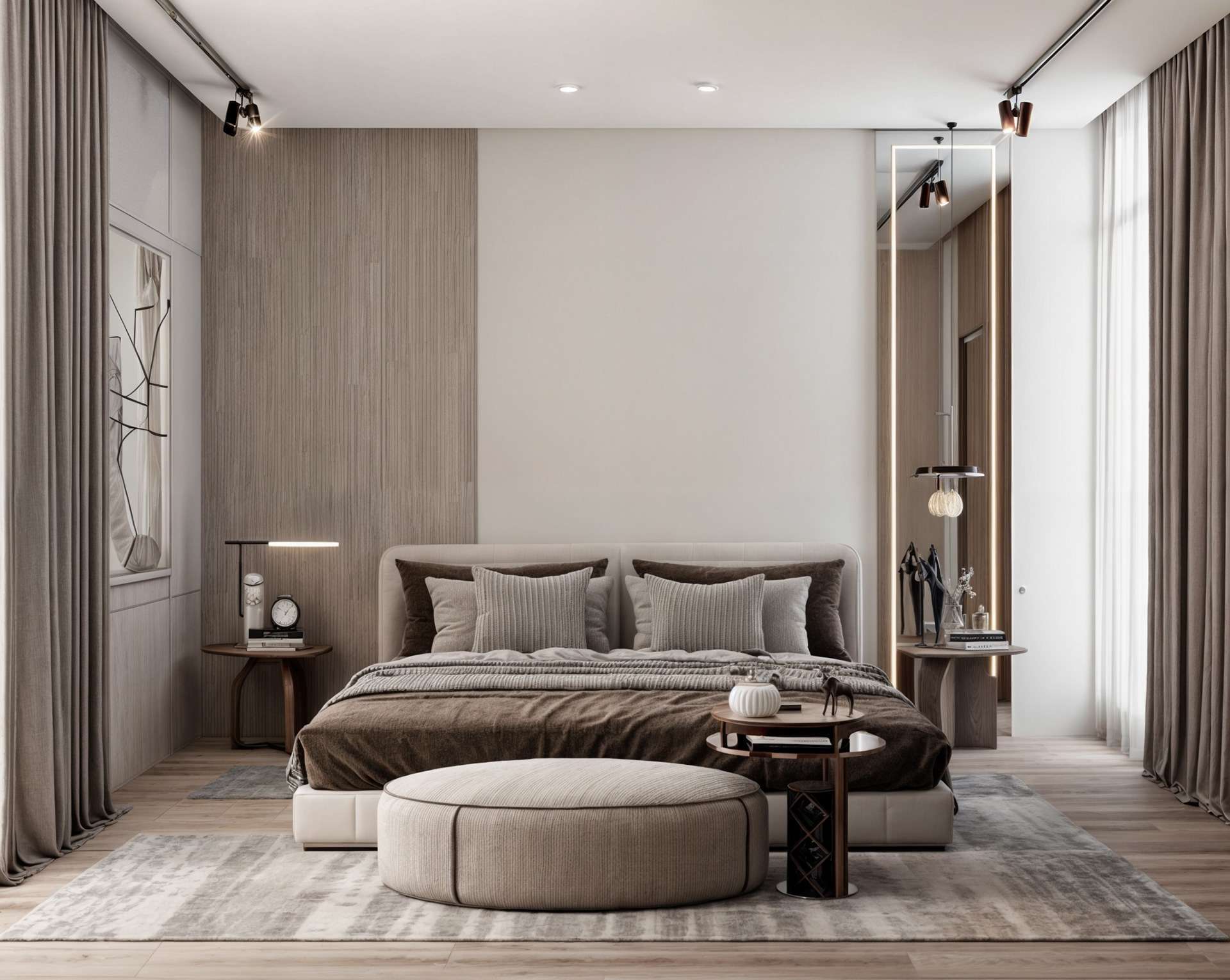 Thiết kế cửa sổ kính sát sàn giúp căn phòng ngủ rộng 30m2 thông thoáng hơn Thiết kế cửa sổ kính sát sàn giúp căn phòng ngủ rộng 30m2 thông thoáng hơn