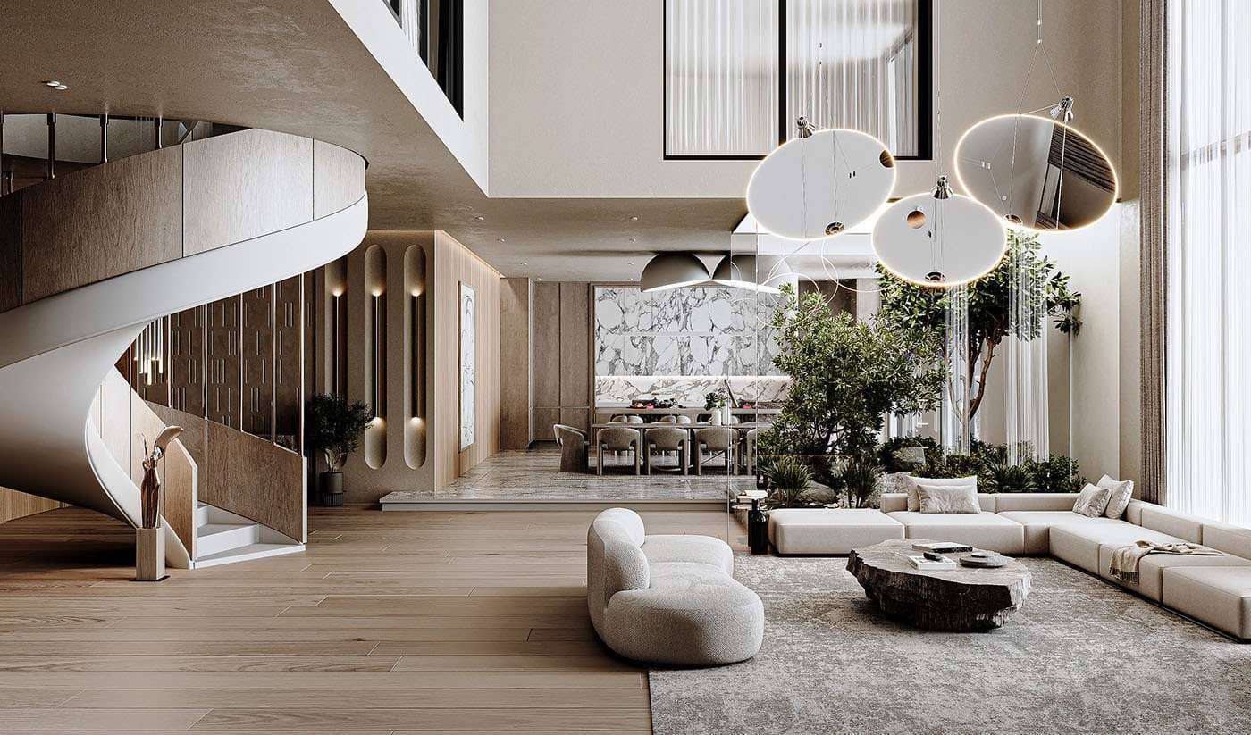 Thiết kế căn hộ duplex đẹp với điểm nhấn độc đáo từ cầu thang xoắn ốc Thiết kế căn hộ duplex đẹp với điểm nhấn độc đáo từ cầu thang xoắn ốc