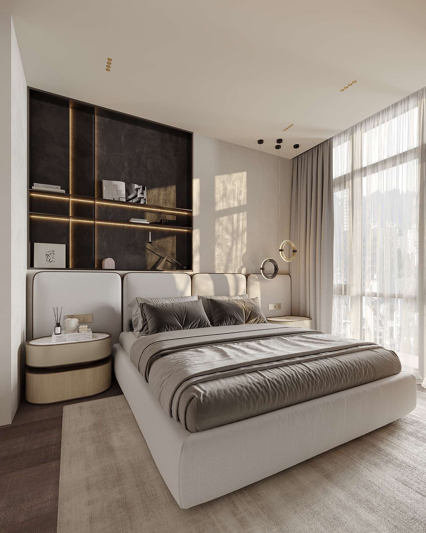 Nội thất phòng ngủ theo phong cách Urban kết hợp cùng phong cách hiện đại Nội thất phòng ngủ theo phong cách Urban kết hợp cùng phong cách hiện đại