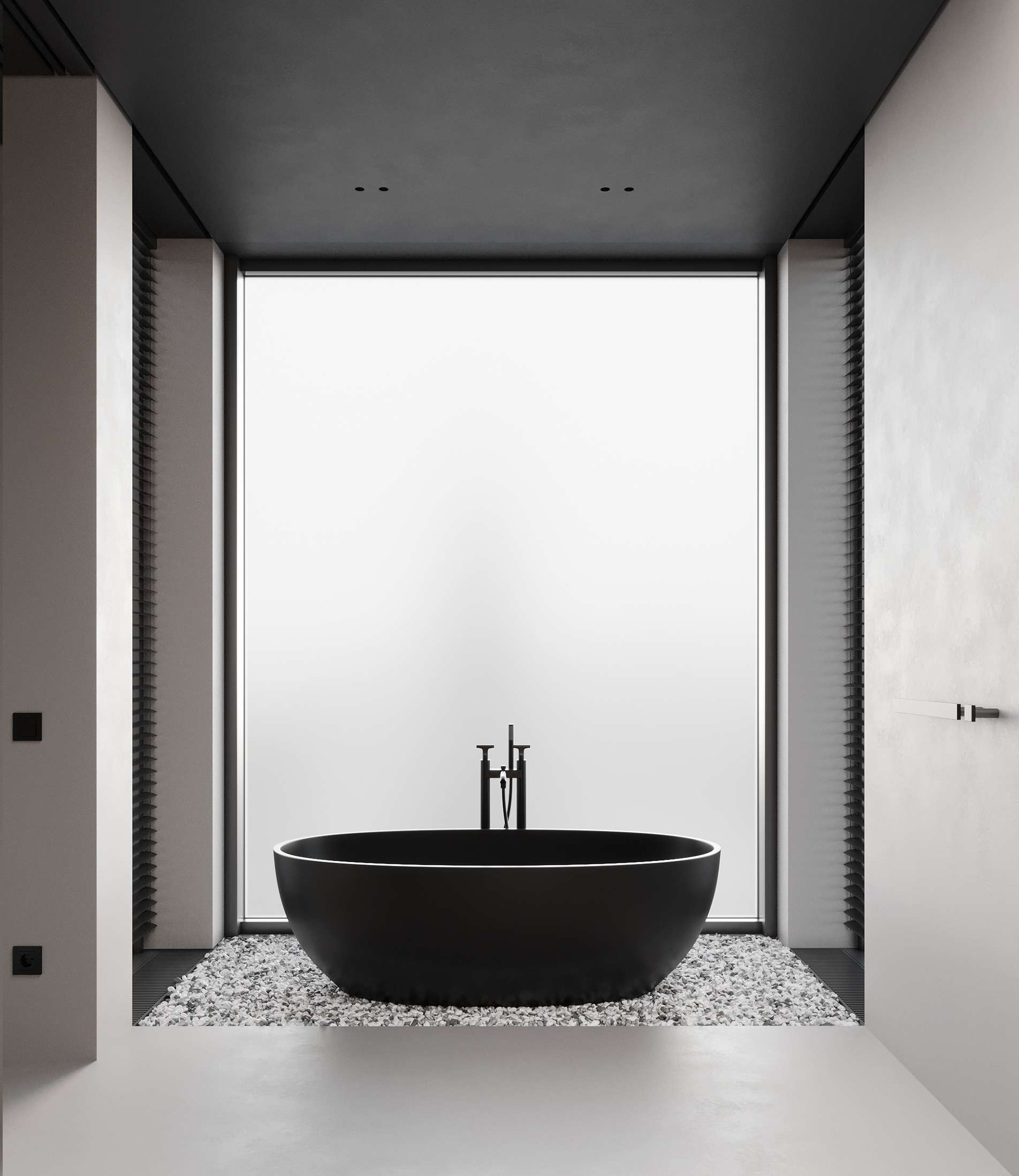 Sử dụng sỏi trắng khi thiết kế phòng tắm theo phong cách Urban Sử dụng sỏi trắng khi thiết kế phòng tắm theo phong cách Urban