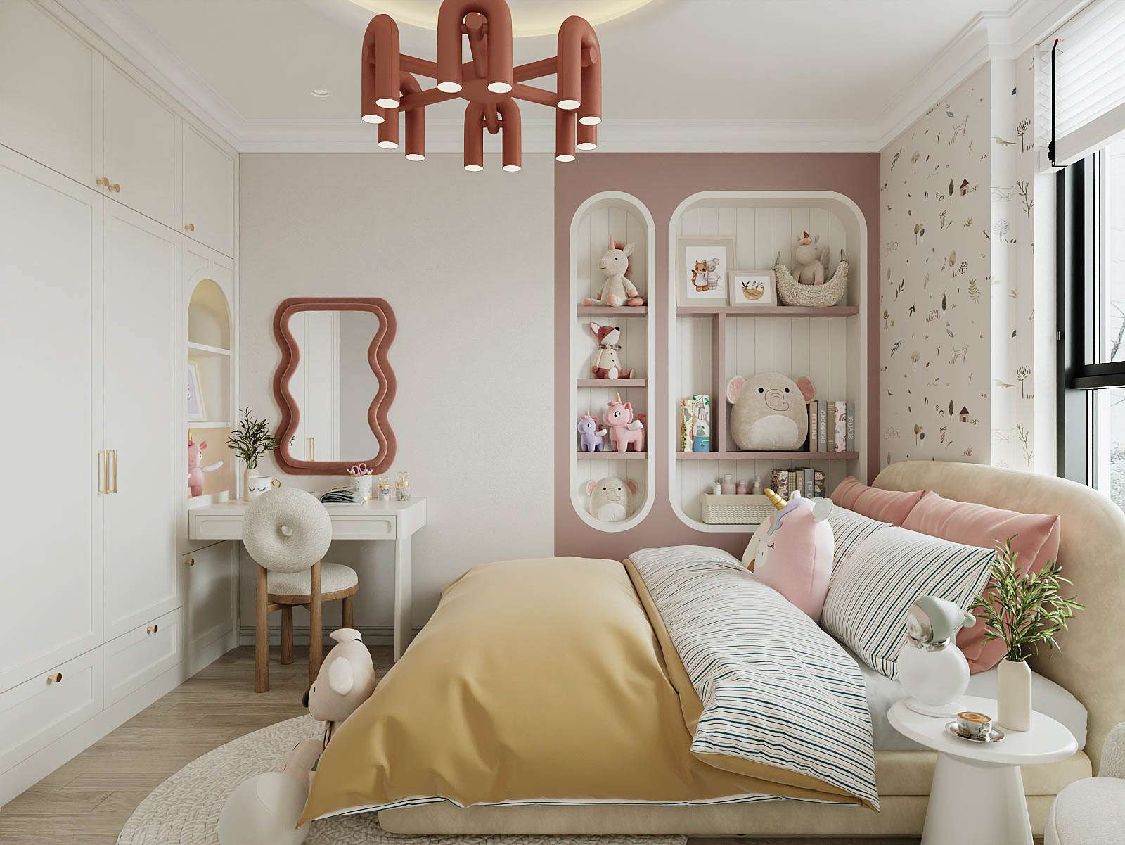 Phong cách khối màu - Color Block trong nội thất phòng ngủ bé gái 13 tuổi Phong cách khối màu - Color Block trong nội thất phòng ngủ bé gái 13 tuổi