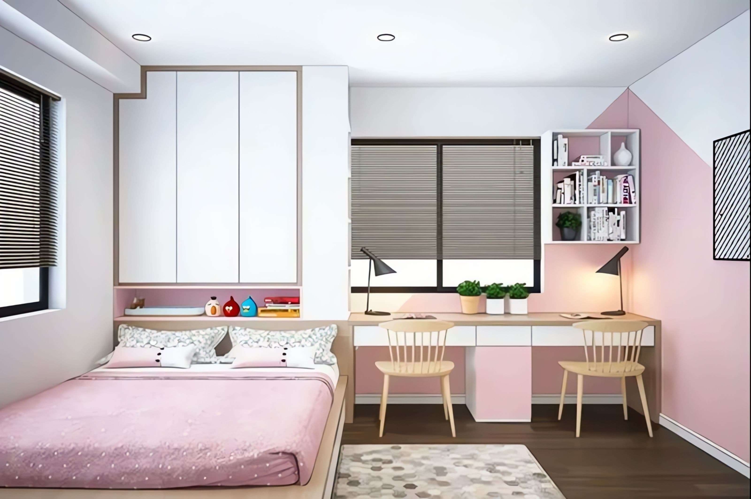 Thiết kế nội thất phòng ngủ trẻ trung năng động phù hợp với các bé 13 tuổi Thiết kế nội thất phòng ngủ trẻ trung năng động phù hợp với các bé 13 tuổi