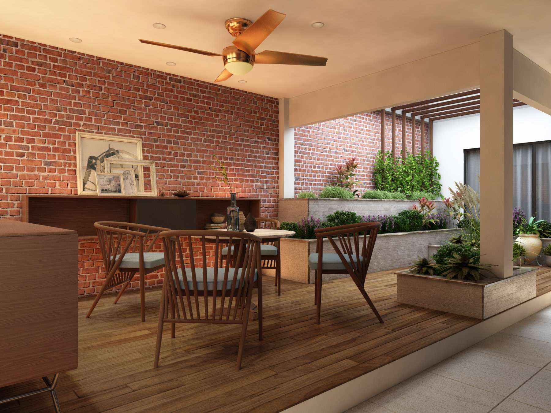 Căn nhà phố được cải tạo theo phong cách Urban với những mảng tường gạch thô Căn nhà phố được cải tạo theo phong cách Urban với những mảng tường gạch thô