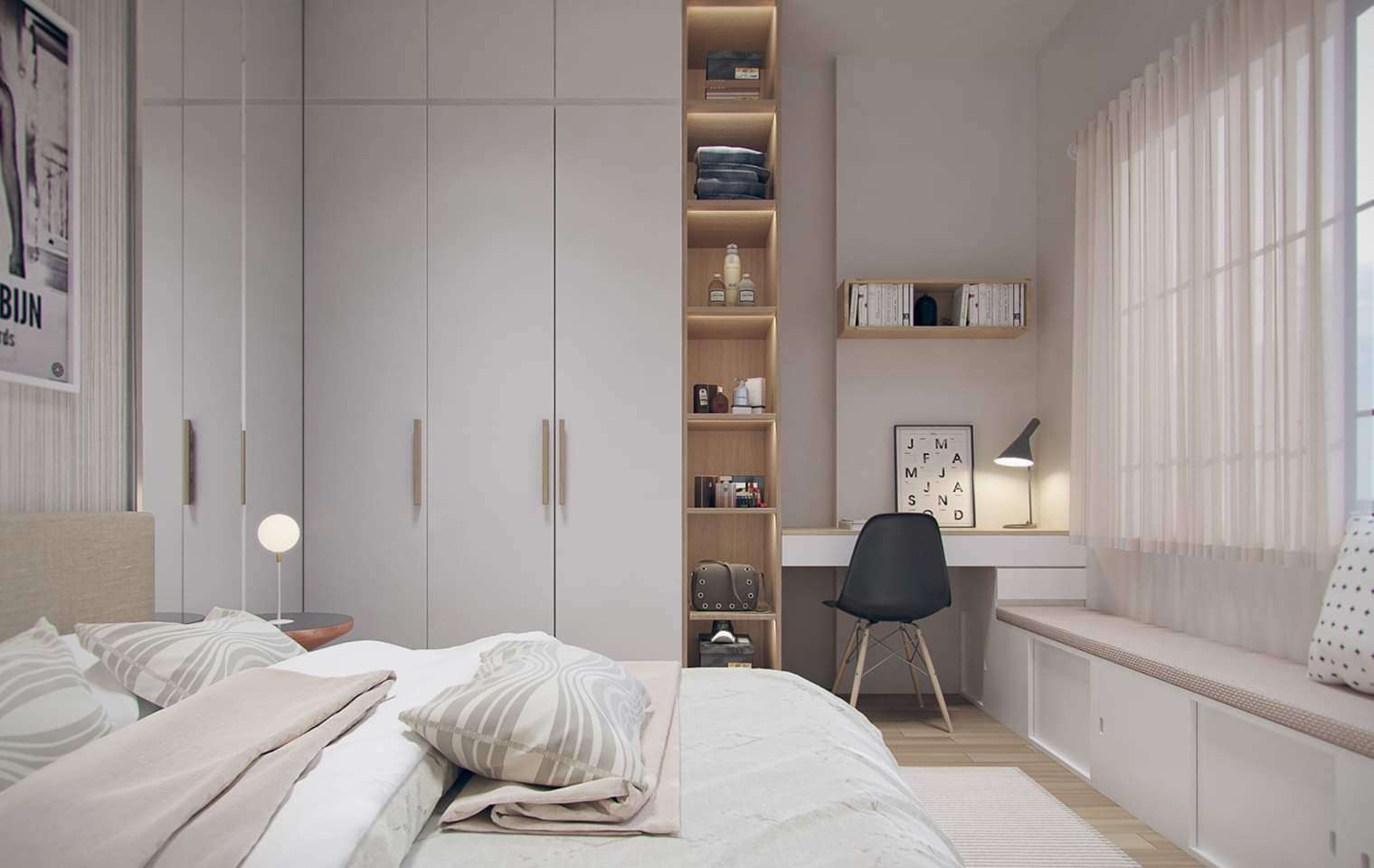 Tủ quần áo cần được bố trí ở nơi khô ráo trong phòng ngủ vợ chồng 10m2 Tủ quần áo cần được bố trí ở nơi khô ráo trong phòng ngủ vợ chồng 10m2