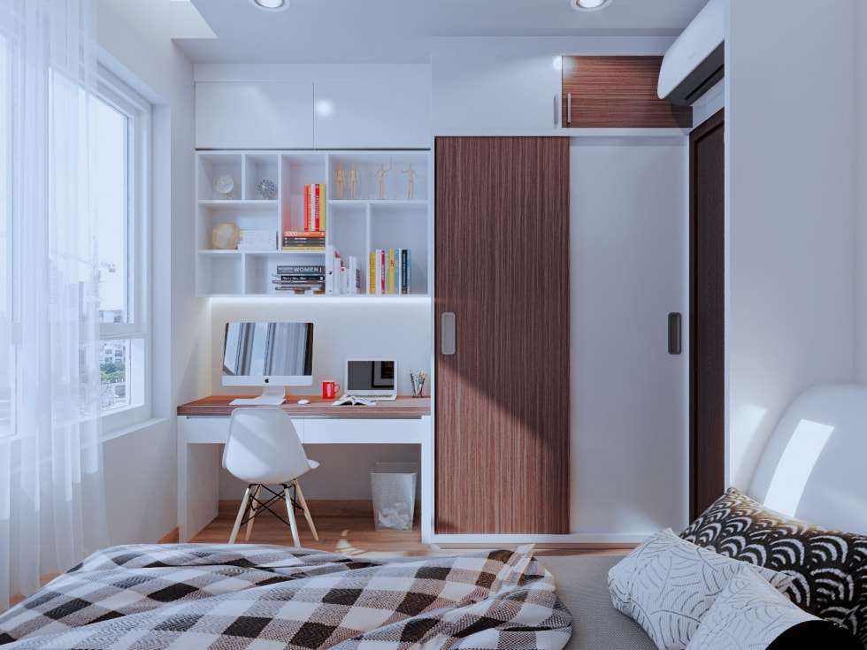 Ánh sáng tự nhiên len lỏi qua ô cửa sổ lớn mang đến bầu không khí trong lành trong không gian phòng ngủ vợ chồng 10m2 Ánh sáng tự nhiên len lỏi qua ô cửa sổ lớn mang đến bầu không khí trong lành trong không gian phòng ngủ vợ chồng 10m2