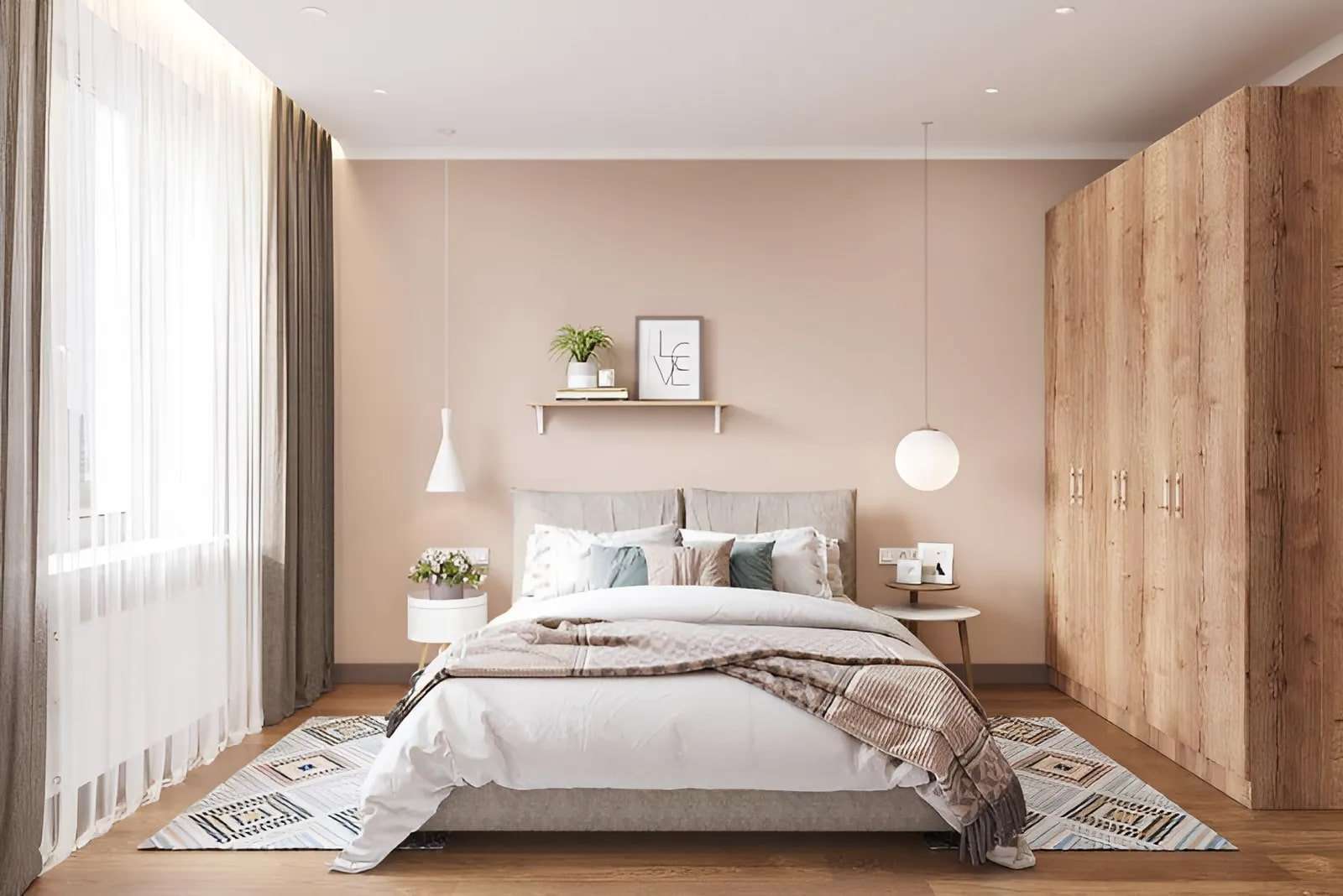 Trang trí phòng ngủ 10m2 cho vợ chồng trẻ theo phong cách Bắc Âu Trang trí phòng ngủ 10m2 cho vợ chồng trẻ theo phong cách Bắc Âu