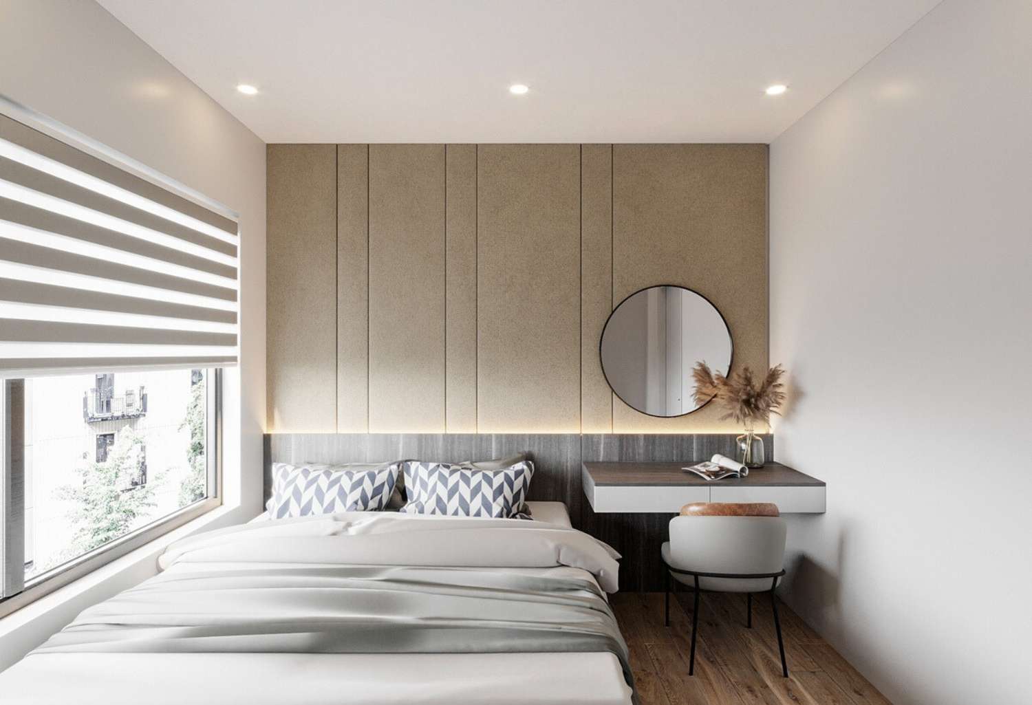 Không gian phòng ngủ vợ chồng 10m2 được bố trí vô cùng hợp lý Không gian phòng ngủ vợ chồng 10m2 được bố trí vô cùng hợp lý